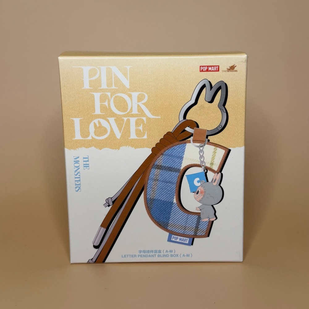 Letter D - Pop Mart Labubu - Pin for Love